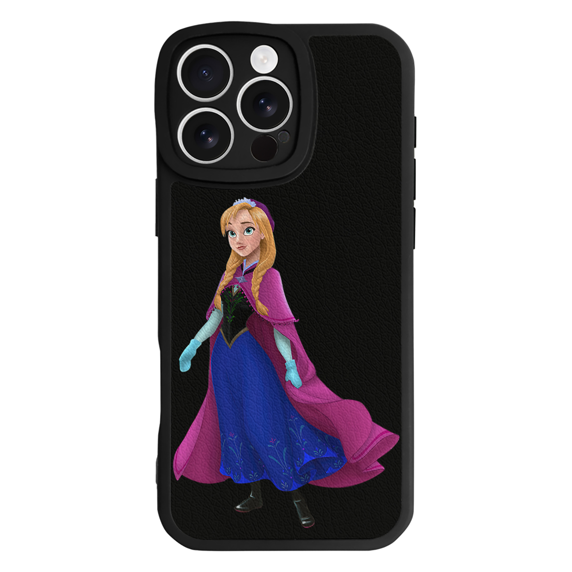 （画像用） アナと雪の女王 アンナ エルサ Frozen Anna Elsa 【iPhone 16シリーズ対応】シリコンスマホケース（レザー調） 材質：シリコン